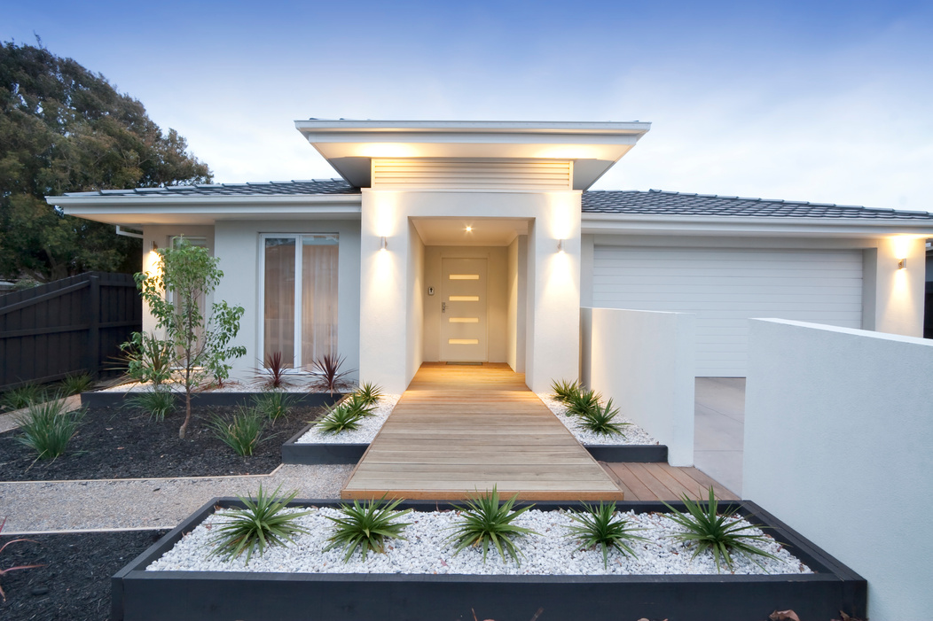 White Contemporary House Exterior